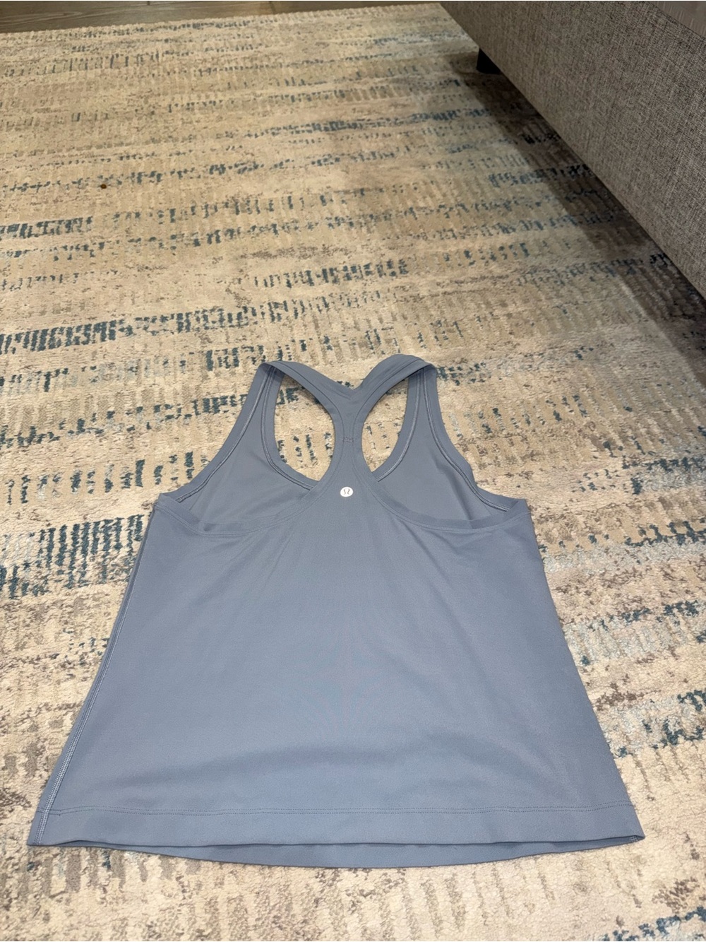 lululemon athletica Chambray Blue Gray Activewear Set - Sports Bra, Tank, Shorts - Picture 4 of 9